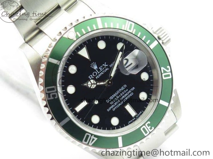 MiroTime 0106 Submariner 16610 LV Green No Rehaut Engraving JF 1:1 Best Edition On SS Bracelet SH ZeroBulk 3543